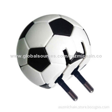 Universal Football Single Travel USB Wall Adapter, Good Quality, 100-240V AC Input